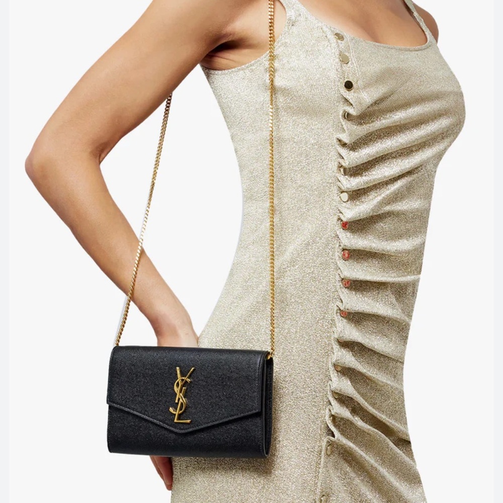 Yves Saint Laurent Black Leather Crossbody Bag